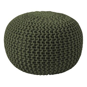 Sweet Home Round Knitted Pouf Ottoman
