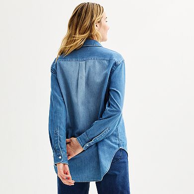 Petite Sonoma Goods For Life® Button-Down Denim Shirt