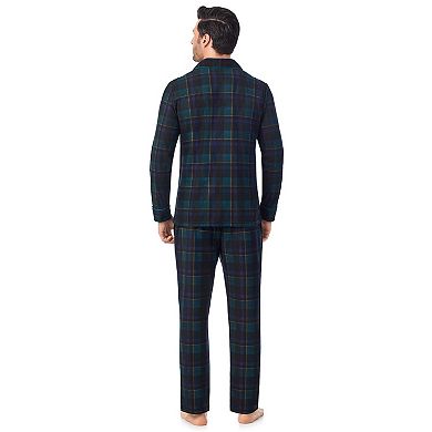 Men's Cuddl Duds® Cozy Lodge Notch Collar Pajama Top and Pajama Pants Set