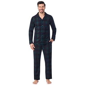 Men's Cuddl Duds® Cozy Lodge Notch Collar Pajama Top and Pajama Pants Set