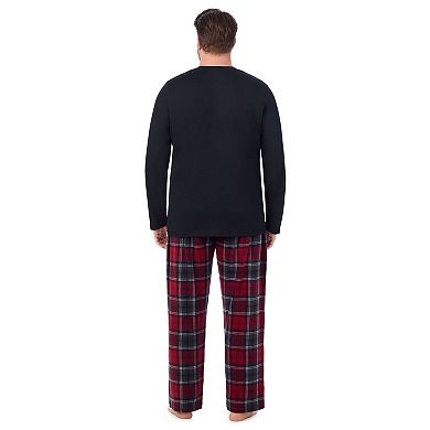 Big & Tall Cuddl Duds Cabin Fleece Pajama Top & Pajama Bottoms Set