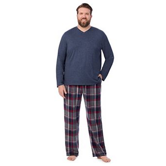 Big & Tall Cuddl Duds® Cabin Fleece Pajama Top & Pajama Bottoms Set