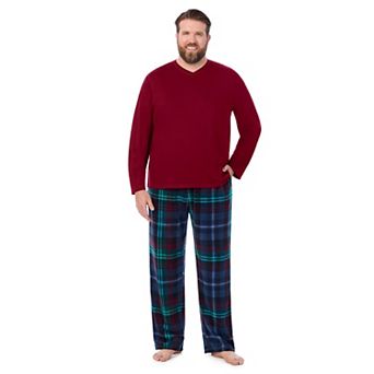 Big & Tall Cuddl Duds® Cabin Fleece Pajama Top & Pajama Bottoms Set