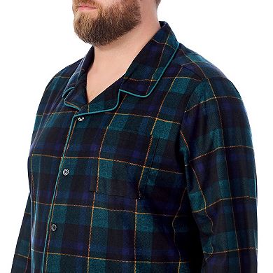 Big & Tall Cuddl Duds® Cozy Lodge Notch Collar Pajama Top & Pajama Bottoms Set