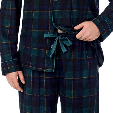 Big & Tall Cuddl Duds® Cozy Lodge Notch Collar Pajama Top & Pajama Bottoms Set