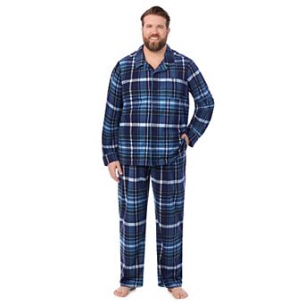 Big & Tall Cuddl Duds® Cozy Lodge Notch Collar Pajama Top & Pajama Bottoms Set