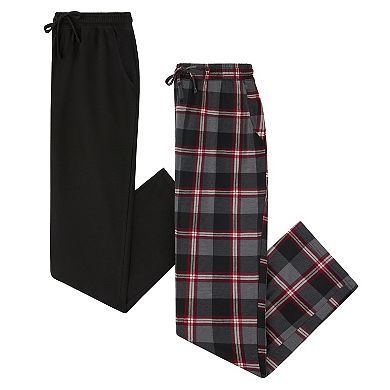Men's Cuddl Duds® 2-Pack French Terry Pajama Pants