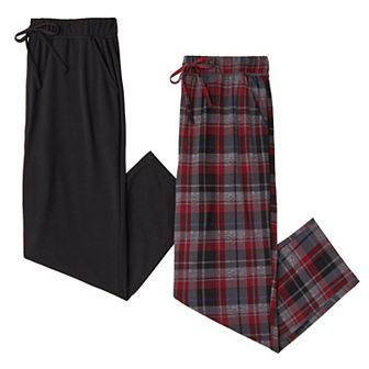 Men's Cuddl Duds® 2-Pack French Terry Pajama Pants
