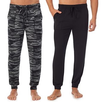 Mens Cuddl Duds® 2-Pack Banded Bottom French Terry Pajama Pants Set