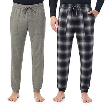 Mens Cuddl Duds® 2-Pack Banded Bottom French Terry Pajama Pants Set