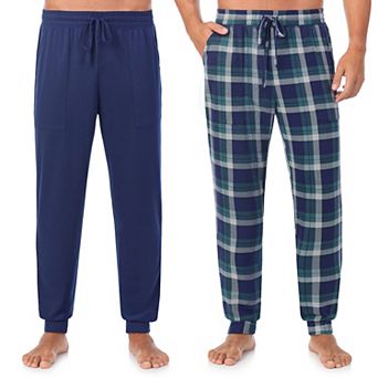 Mens Cuddl Duds® 2-Pack Banded Bottom French Terry Pajama Pants Set