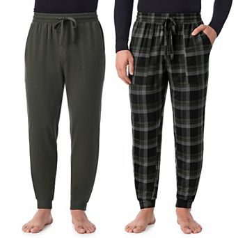 Mens Cuddl Duds® 2-Pack Banded Bottom French Terry Pajama Pants Set