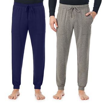 Mens Cuddl Duds® 2-Pack Banded Bottom French Terry Pajama Pants Set