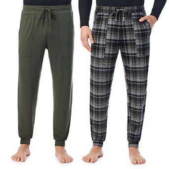 Mens Cuddl Duds® 2-Pack Banded Bottom French Terry Pajama Pants Set