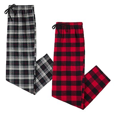 Men's Cuddl Duds® 2-Pack Flannel Pajama Pants