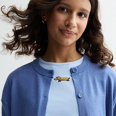 Girls 7-16 Mini Society 3-Piece Button Cardigan, T-Shirt & Skirt Set