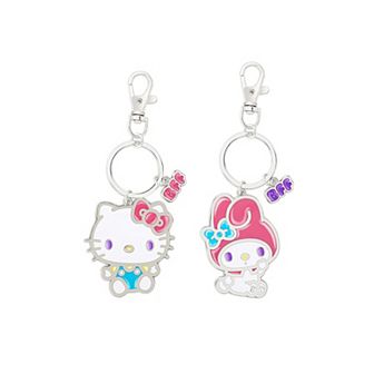 Sanrio Hello Kitty & My Melody 2 pc Keychains Set