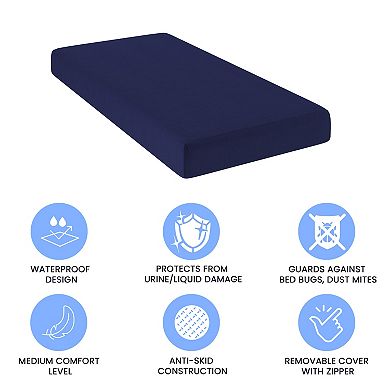 Emma and Oliver Water-Resistant Memory Foam Mattress with Zippered Cover