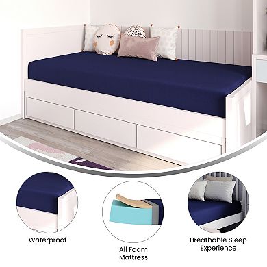 Emma and Oliver Water-Resistant Memory Foam Mattress with Zippered Cover