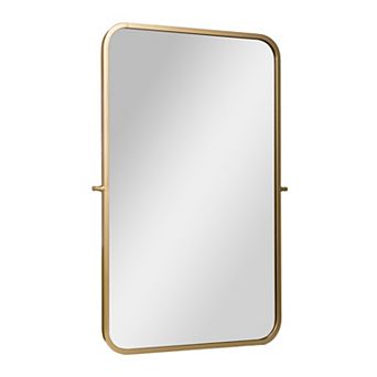 Emma and Oliver Pivot Wall Mirror with Metal Frame, Silver Backed Glass
