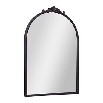 Emma and Oliver Arched Wall Mirror with Metal Frame and Aluminum Backed Glass