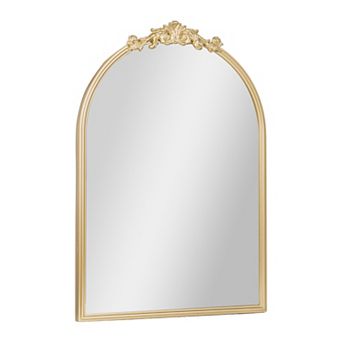Emma and Oliver Arched Wall Mirror with Metal Frame and Aluminum Backed Glass