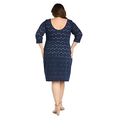 Plus Size R&M Richards Short Sheath U-Back Dress