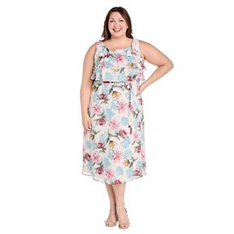 Plus Size R&M Richards Tiered Bodice Dress