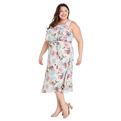 Plus Size R&M Richards Tiered Bodice Dress