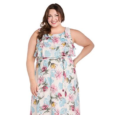 Plus Size R&M Richards Tiered Bodice Dress