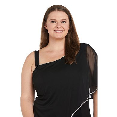 Plus Size R&M Richards Trim Detail Jersey Jumpsuit