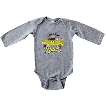 Loads Of Luck Retro Truck Baby Long Sleeve Bodysuit
