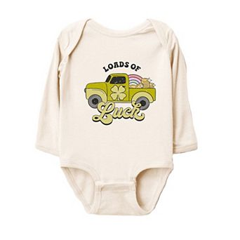 Loads Of Luck Retro Truck Baby Long Sleeve Bodysuit