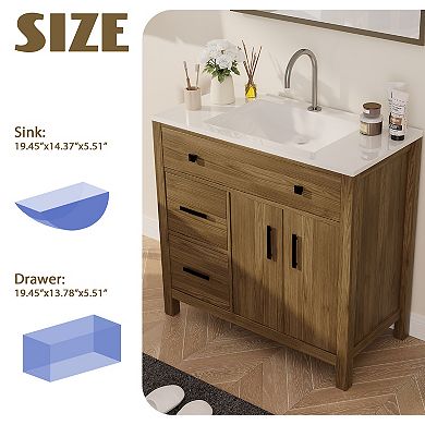 36-inch Bathroom Vanity Cabinet Modern Design with Ample Storage
