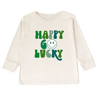 Happy Go Lucky Smiley Face Toddler Long Sleeve Graphic Tee