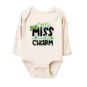 Little Miss Lucky Charm Baby Long Sleeve Bodysuit
