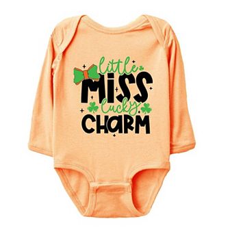 Little Miss Lucky Charm Baby Long Sleeve Bodysuit