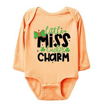 Little Miss Lucky Charm Baby Long Sleeve Bodysuit