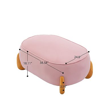 SERWALL Oversized Velvet Accent Armchair with a Large Removable Ottoman