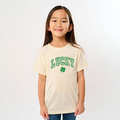 Lucky Clover Distressed Toddler Short Sleeve Graphic Tee