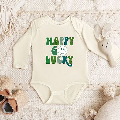 Happy Go Lucky Smiley Face Baby Long Sleeve Bodysuit
