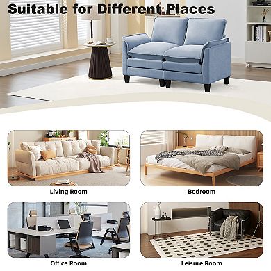 Luxury 2-Seat Sofa Cloud-Like Comfort, Sturdy Design For Living Rooms & Offices