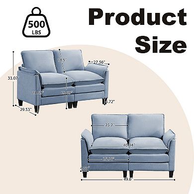Luxury 2-Seat Sofa Cloud-Like Comfort, Sturdy Design For Living Rooms & Offices