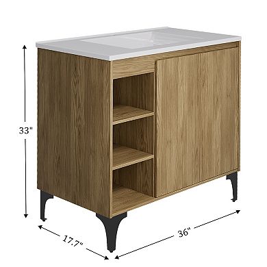 36-inch Modern Bathroom Vanity Cabinet with Sleek Design