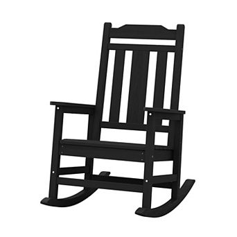 Outdoor Patio HDPE Rocking Chair, Extra Wide Seat