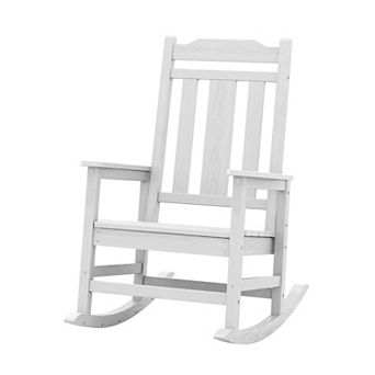 Outdoor Patio HDPE Rocking Chair, Extra Wide Seat