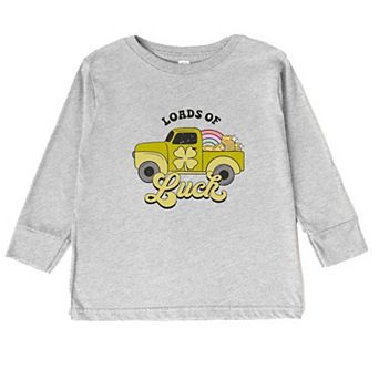 Loads Of Luck Retro Truck Toddler Long Sleeve Graphic Tee