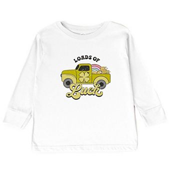 Loads Of Luck Retro Truck Toddler Long Sleeve Graphic Tee
