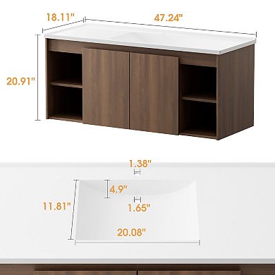 48-inch Elegant Bathroom Vanity Cabinet with Durable Material and Ample Storage