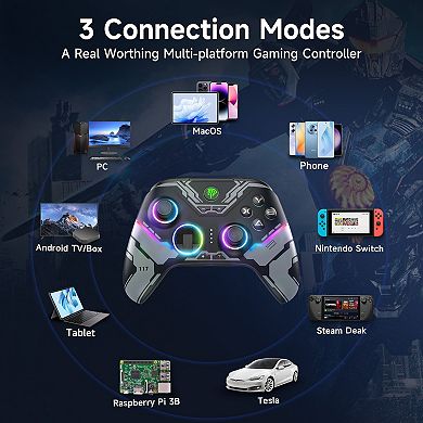 EasySMX X15 PC Controller with Hall Joysticks/Hall Triggers/RGB Lighting